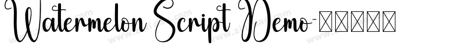 Watermelon Script Demo字体转换